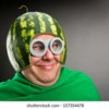 funny-man-watermelon-helmet-googles-260nw-157354478